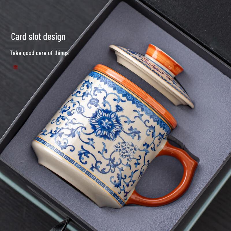 Ceramic Tea Infuser Mug with Lid and Handle