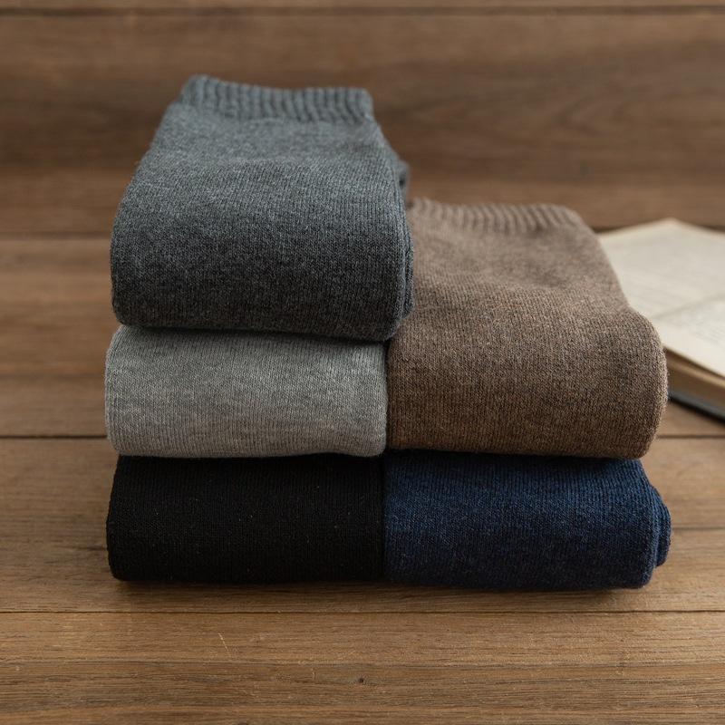 Herren Dicke Oberschenkelhohe Socken, Winter Wadenhohe Socken, Baumwollsocken für Herbst und Winter, Warme und Fleece Hohe Socken, Herren Schlaufen Lange Socken