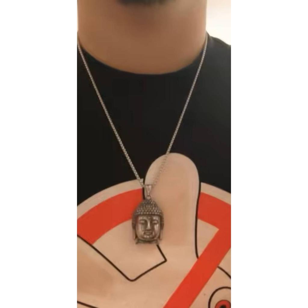 Vintage Retro Boeddha Hoofd Hanger Ketting Unisex Mannen Vrouwen Mode Gotisch Amulet Talisman Sieraden Feest Cadeau