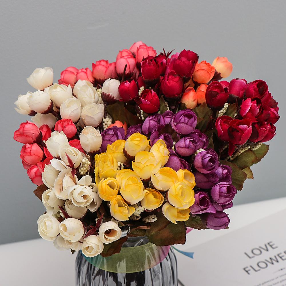 Supplies Accessories DIY Artificial Rosebud Artificial Flower Simulation Rosebud Beautiful Bouquet