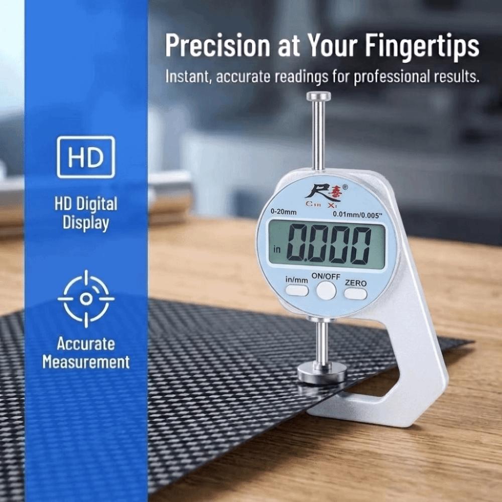 Digital Display Electronic Micrometer 0-10 0-20mm Thickness Meter  Paper Measurement