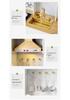 Children's Wooden Play Kitchen Toy Set: Golden Cooking Utensils & Accessories, Perfect Birthday Gift for Girls
