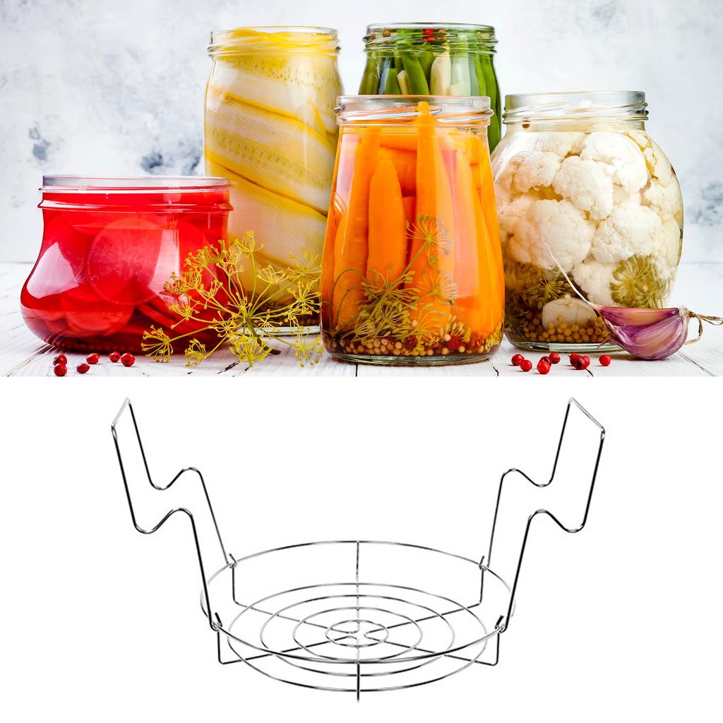 Canning Rack Small Stainless Steel Round with Legs Multi Functional for Kitchen Steaming