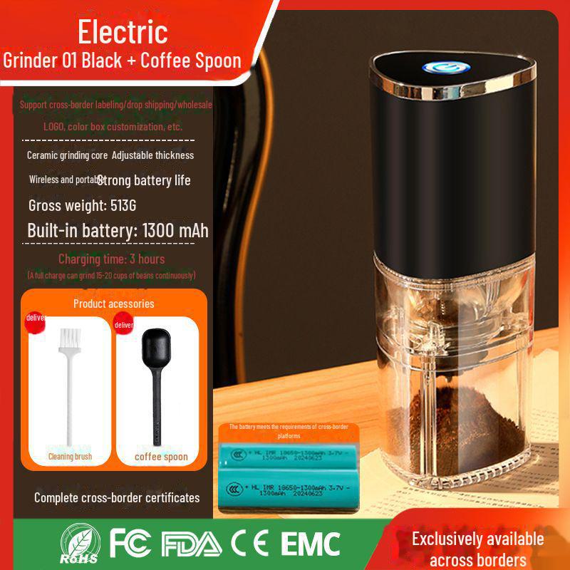 Portable Hand-Cranked Coffee Grinder for Home Use