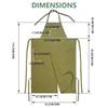 2026 New Full Coverage Pottery Apron Split Leg Cotton Canvas Potter’s & Ceramics Aprons with Pockets for Women & Men