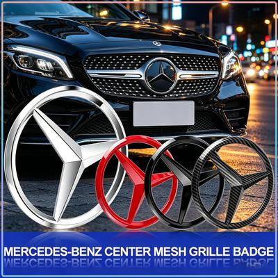 Set di 1 Emblema Griglia Anteriore Mercedes Benz AMG Badge Decalcomania Adesivo per W204 W203 W212 W211 W124 W210 GLC GLE E CLA GLA Copriauto