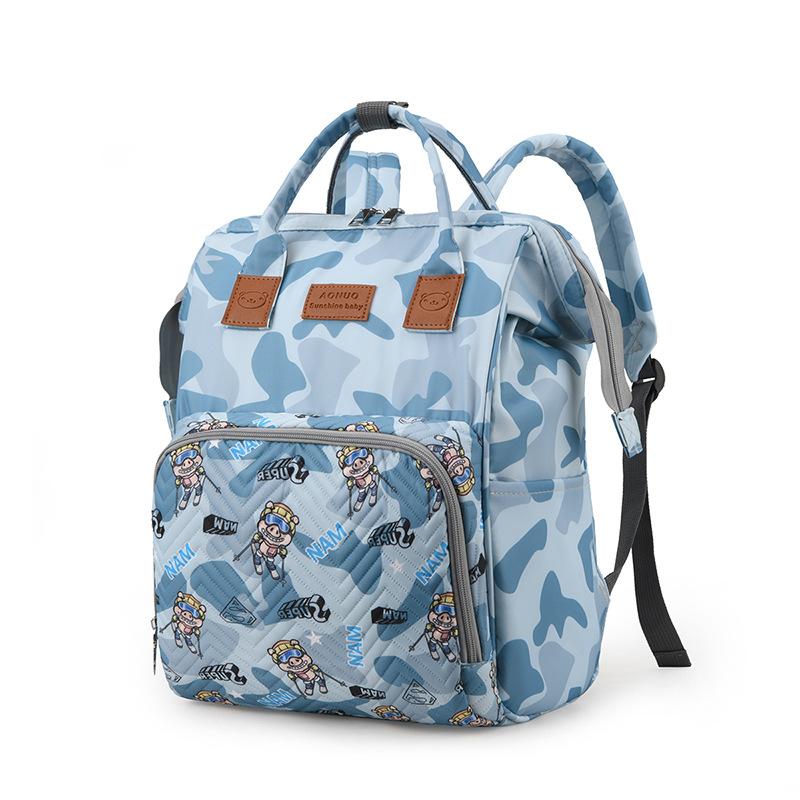 Schoolbag's New Animal Pattern Mommy Bag Can Be Carried Out, Large-capacity Mother and Baby Backpack, Multi-functional Mother Bag.