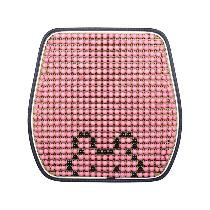 Cartoon Bear Wooden Bead Car & Office Cushion Set - 3-Piece, All-Season