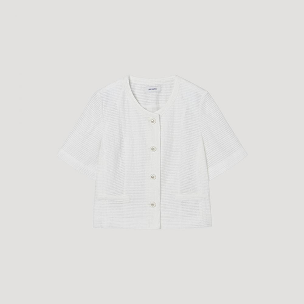 

[She S miSS] Жакет с короткими рукавами и аппликацией из жаккарда Swwjkp22180 Ow off-white/55