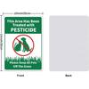 GLOBLELAND This Area Has Been Treated with Please Keep All Pets Off The Grass Sign, 10x12 Inches 35 Mil Aluminum Grass Yard Sign, UV Protected and