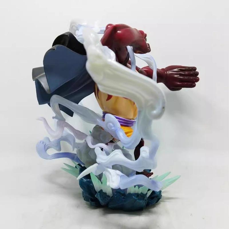 20cm One Piece Anime Model Monkey D. Luffy Gear 4 Model Dolls Action Figurine Gk Luffy Statue Decor Collect Kids Boy Toy Gift