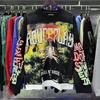 Retro Silver Printing Beauty Tide High Street Loose Leisure Hole Fake Two Men'S And Women'S Long-Sleeved T-Shirt Tide