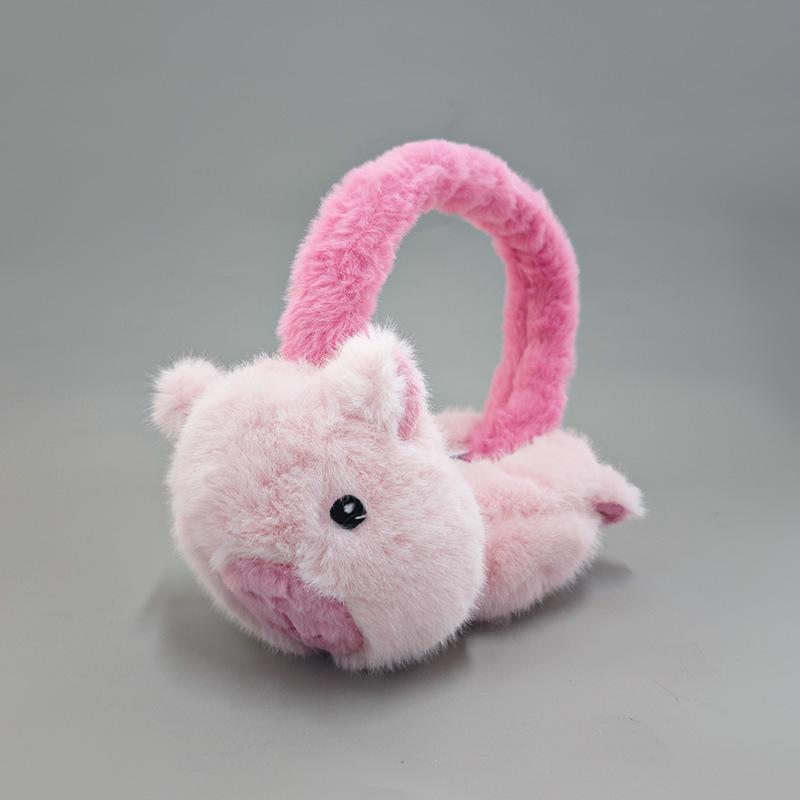 Niedliche Plüsch Capybara Ohrenwärmer Warmer Faltbarer Ohrenschutz für Damen Herren Winter Warm Ohrenklappen Outdoor Kälteschutz Ohrenschützer