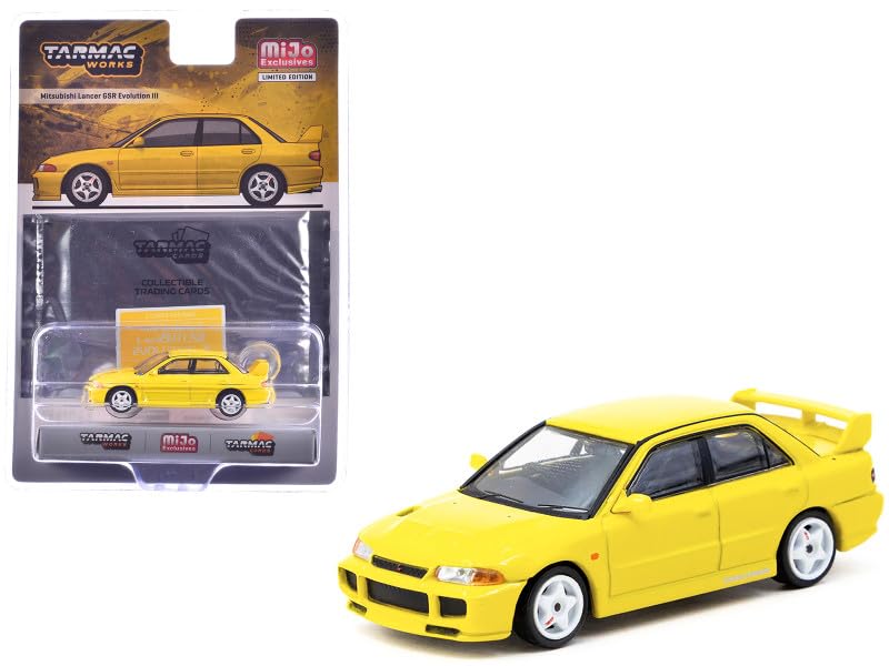 

Tarmac Works Mitsubishi Lancer Evolution III GSR Желтый с коллекционной карточкой Tarmac Works Lancer Evolution MiJo Limited 1/64 [Параллельный импорт]