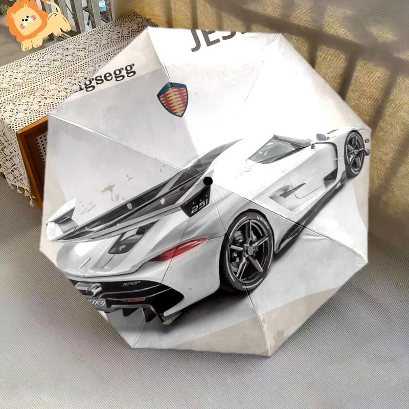 Koenigsegg Jesko: Parapluie Pliant Design Supercar Ultime Convient à Toutes les Saisons Parapluie Cadeau Portable Parapluie Solaire