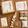 Crochet Dwarf Set with Printed Instructions and Knitting Supplies, Hanging Ornament Making Set for Shelf or Tree Decoration