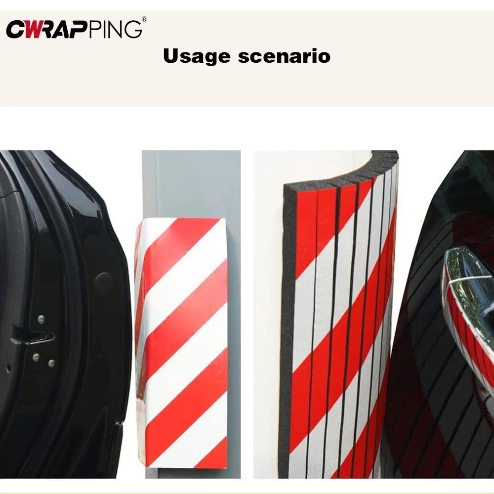 4 SZT Samochodowe Piankowe Znaki Ostrzegawcze Ochrona Zderzaka i Drzwi Ochraniacz Przed Zarysowaniami do Garażu Czerwono-Biały Znak Ostrzegawczy do Parkingu Samochodowego