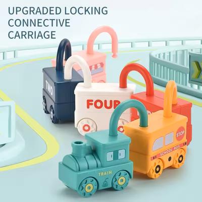 Auto-förmiges Puzzle-Matching-Schloss-Spielzeug mit Schlüssel für Kinder Pädagogische Intellektuelle Entwicklung Kognition Schnalle Entriegelungsspiel