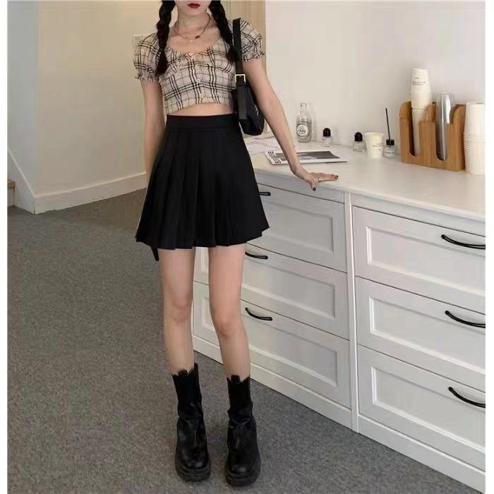 Pleated Skirt Women High Waist Sexy Mini Skirts Tennis Skirt Girl Dance Skirt Kawaii Casual Korean White Black Skirt