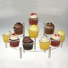 Suporte de Acrílico Redondo de 3 Camadas para Cupcakes e Sobremesas-Suporte Elevatório, Display Self para Figuras Amiibo Funko POP, Vitrine de Varejo
