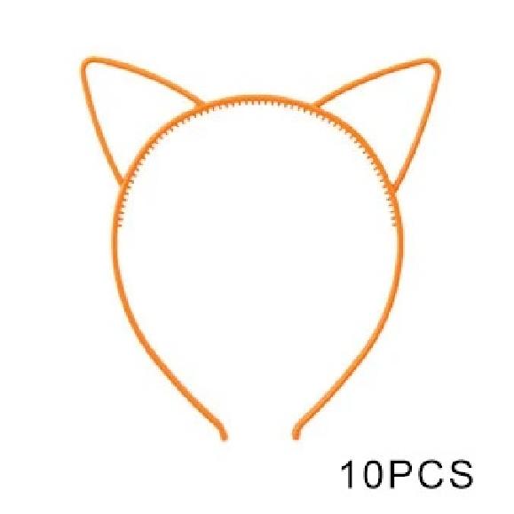 5pcs 10pcs Best selling cat ears headband bezel girl hair accessories hairbands plastic party props headwear children's jewelry