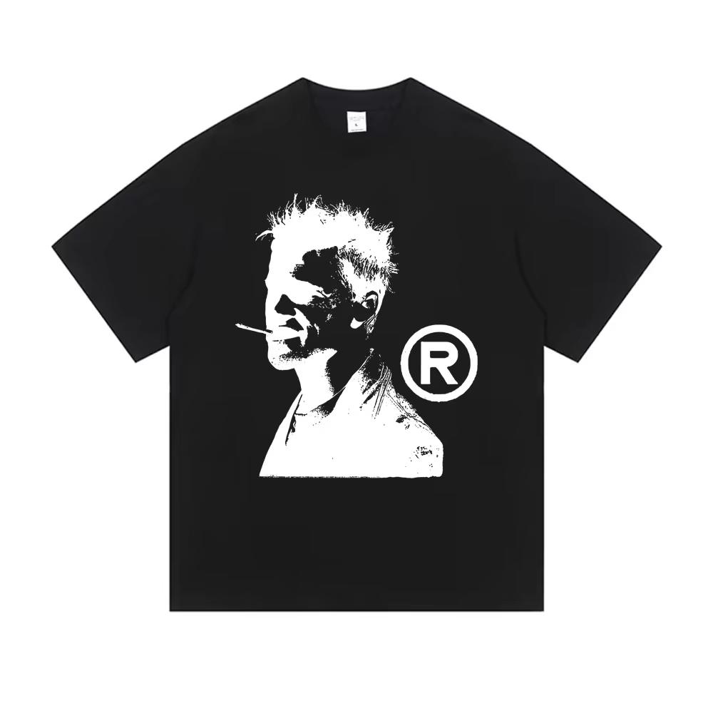 Fight Club Tyler Durden T-shirt Grafica Uomo Donna Moda Vintage Streetwear Maschile Casual T-shirt in Cotone Unisex a Maniche Corte