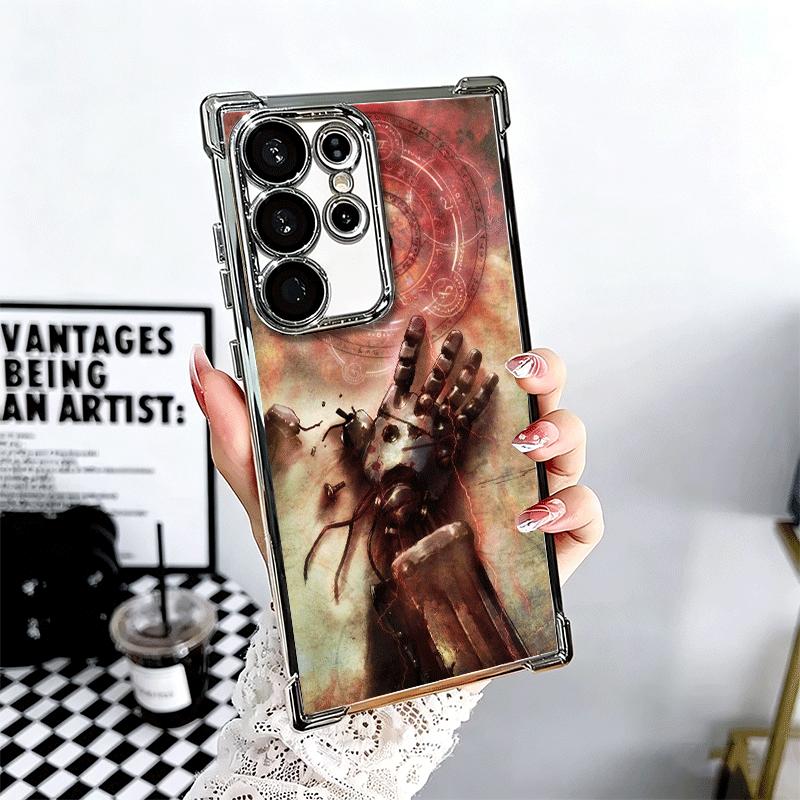 F-ullmetal A-Alchemist Anime Plating Phone Case For Samsung Galaxy S24 S25 FE S26 Edge S23 Ultra S22 S21 Plus S20 Anti-Fall Aira
