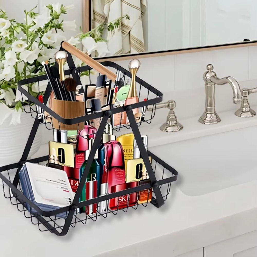 3-Tiers Design Kitchen Organizer Space-Saving Vegetable Storage Basket  Countertop Storage