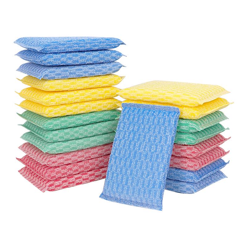 Silk Jacquard Dishwashing Sponge Scrubber - Kitchen Scouring Pad