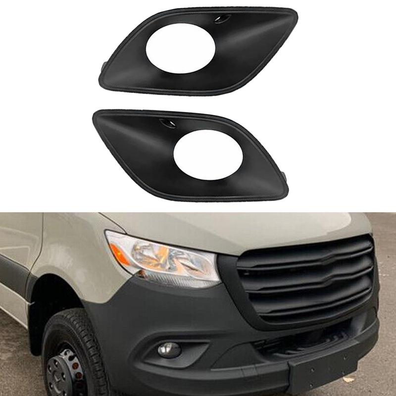 Front Bumper Fog Light Grilles Cover Trim For Mercedes-Benz Sprinter W907 W910 2018 9108854300 9108854400