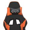 Gaming Chair with Massage Function Black and Orange Artificial Leather