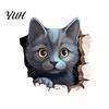 Animal Patterns Sticker Broken Wall Cat Toilet Sticker, Peel And Stick Decor Decals Decal, Removable Waterproof PVC Lid for Bathroom Easy Application