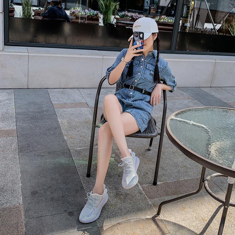 Popular coconut shoes, sports shoes, mesh shoes 2025 new autumn and winter black breathable soft-soled casual versatile mesh shoes