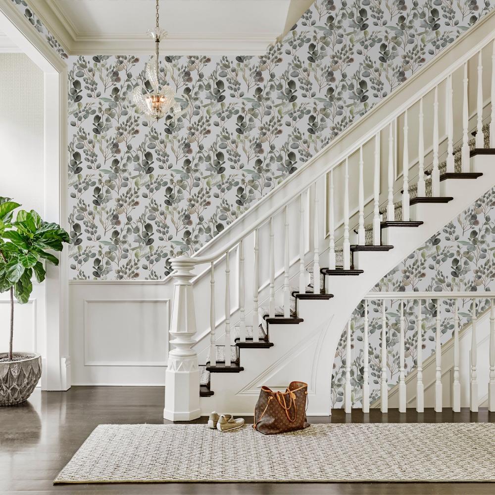 1roll Flower Waterproof Wallpaper Self-adhesive Peel and Stick Contact Light Color Wall Sticker Resistant Oil-proof Vintage Wall Paper