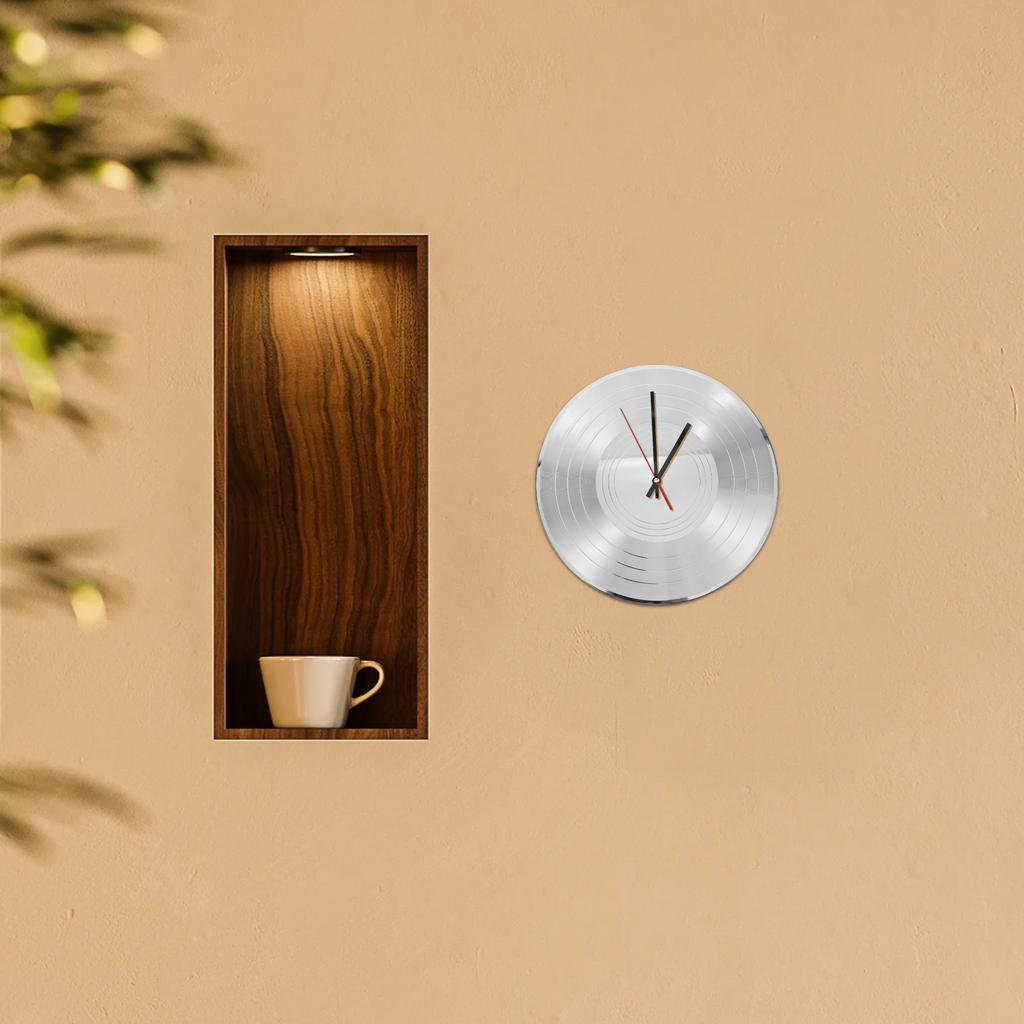 Vinyl Record Wall Clock Retro Decorative Hanging Clock for Living Room Coffee Shop Vintage Music Room Decor DIY