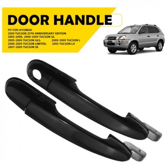 

For GLS Tucson Hyundai LX SE L Exterior Limited Door Handle 2x Black Left F&R