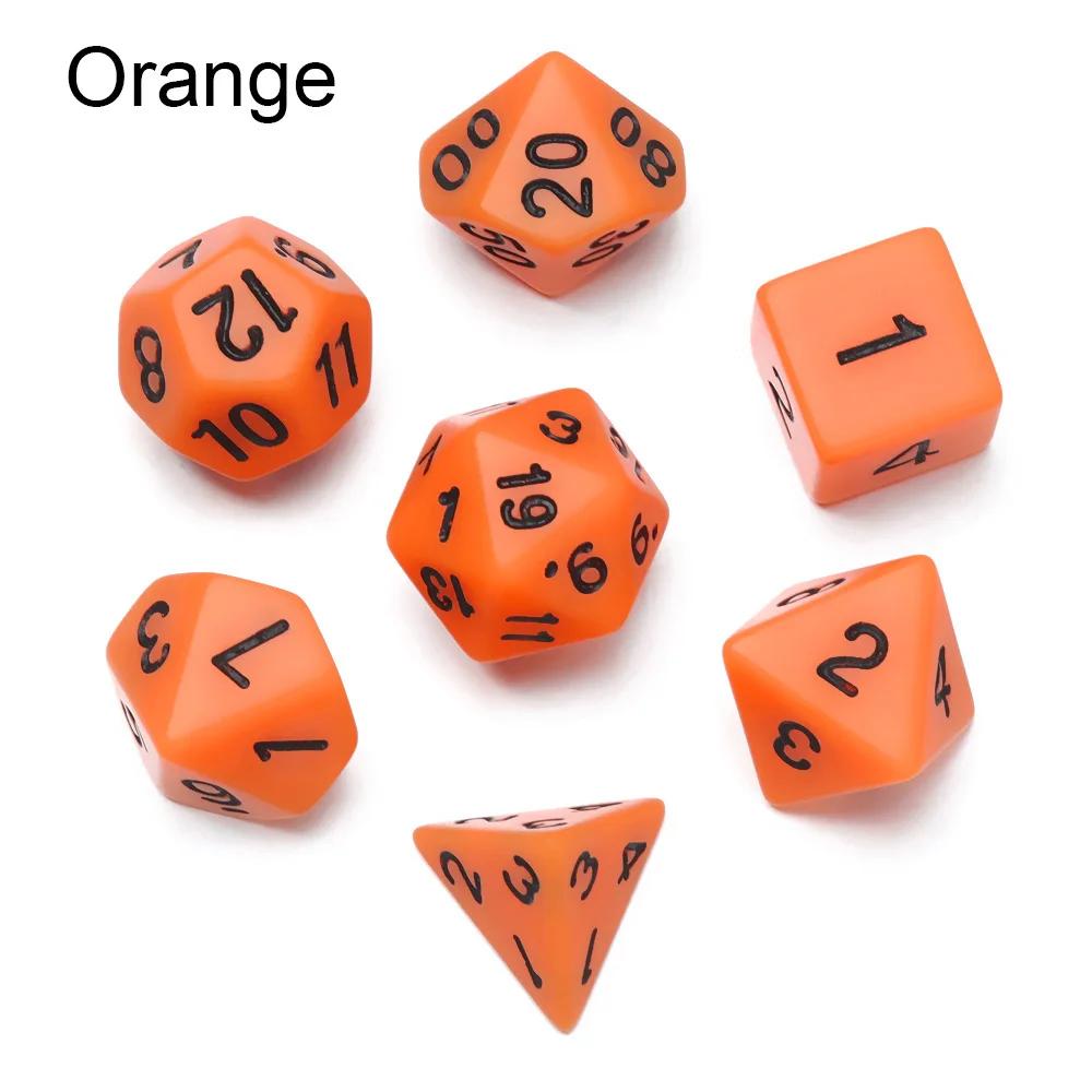 7Pcs/Set Polyhedral Dice Set Game Dice For Trpg Dnd Accessories Polyhedral Dice For Board Card Game Math Games