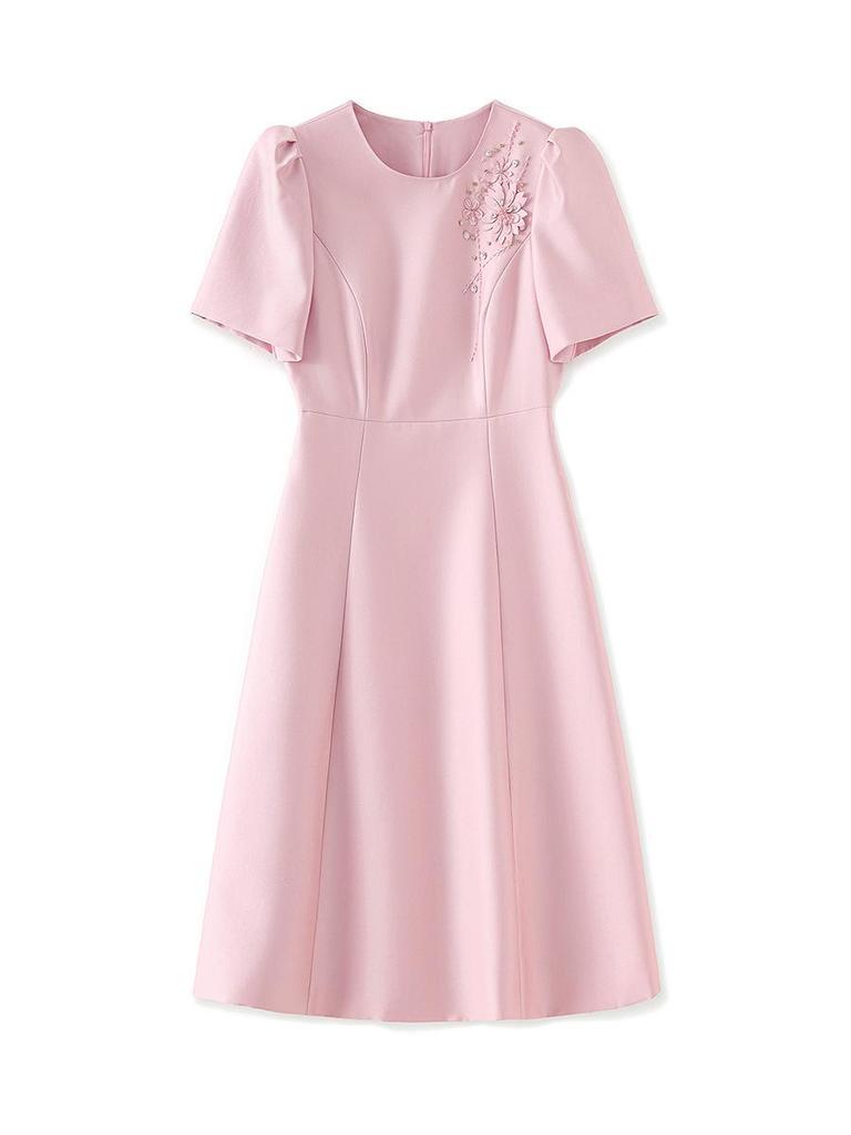 Elegantes leicht luxuriöses mit Diamanten besetztes Blumen-Abendkleid für Damen