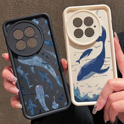 Cover Morbida in Silicone per Telefono per OnePlus 13 13T 12 13R 12R 11R 5G Antiurto Stampa Balena Marina Cover in TPU per OnePlus Ace 5 3 2