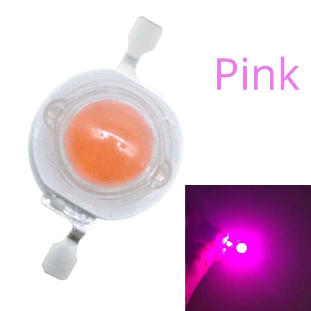 10Pcs 5W High Power Chip Light Bead Emitter Warm White White Yellow Green Pink Red 45MIL 2 2 7V 180-550LM  380NM 6500K LED Bulb