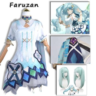 Hra Faruzan Cosplay Kostýmy Halloween kostýmy Faruzan Šaty Faruzan Outfits Jacquard Fabric Cosplay Kostýmy