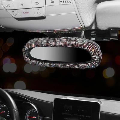 Diamant Kristall Auto Rückspiegelabdeckung Anhänger Auto Rückspiegel Schutz Dekoration Bling Auto Zubehör Innenraum für Frauen