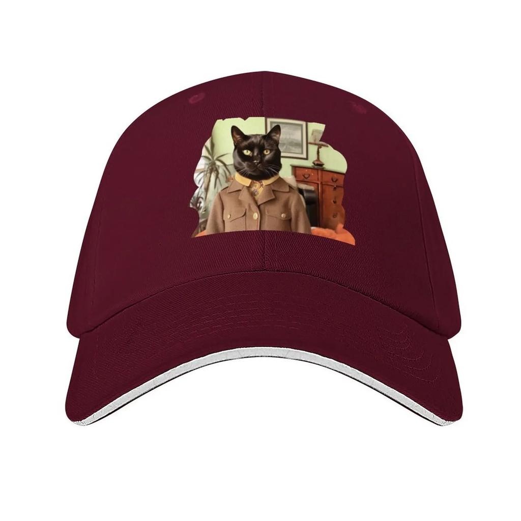 Wes Anderson Eclectic Cat Design Baseball Cap Anime Hat F Christmas Hat Sunscreen Ladies Mens