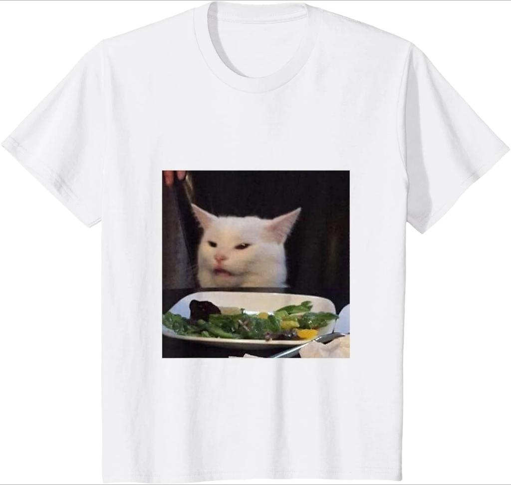 Summer Latest Style Fun Cat Print Pure Cotton TShirt Breathable Comfortable Fashionable Trendy Couples Outfit Streetwear