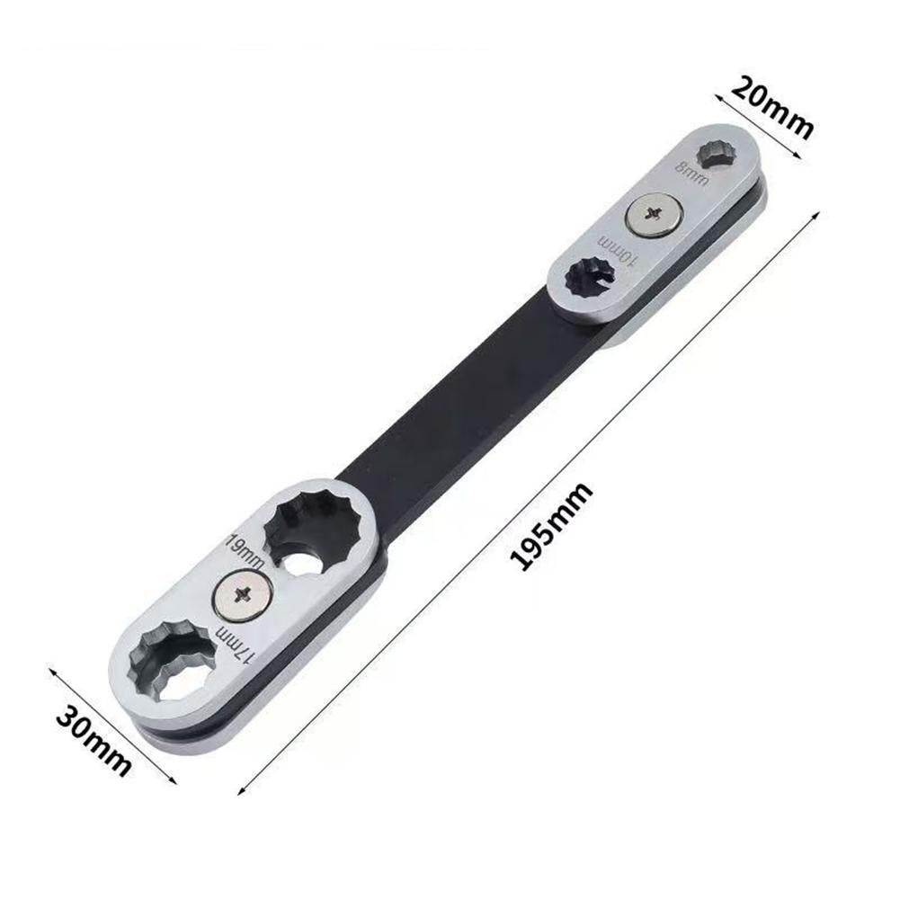 1pc 8-in-1 Wrench Open-end / Ring Wrench 360-Degree Rotatable Adjustable Wrench Tool Hand Tool Parts