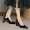 Pumps Modische Lackleder Spitzschuhe Damenschuhe