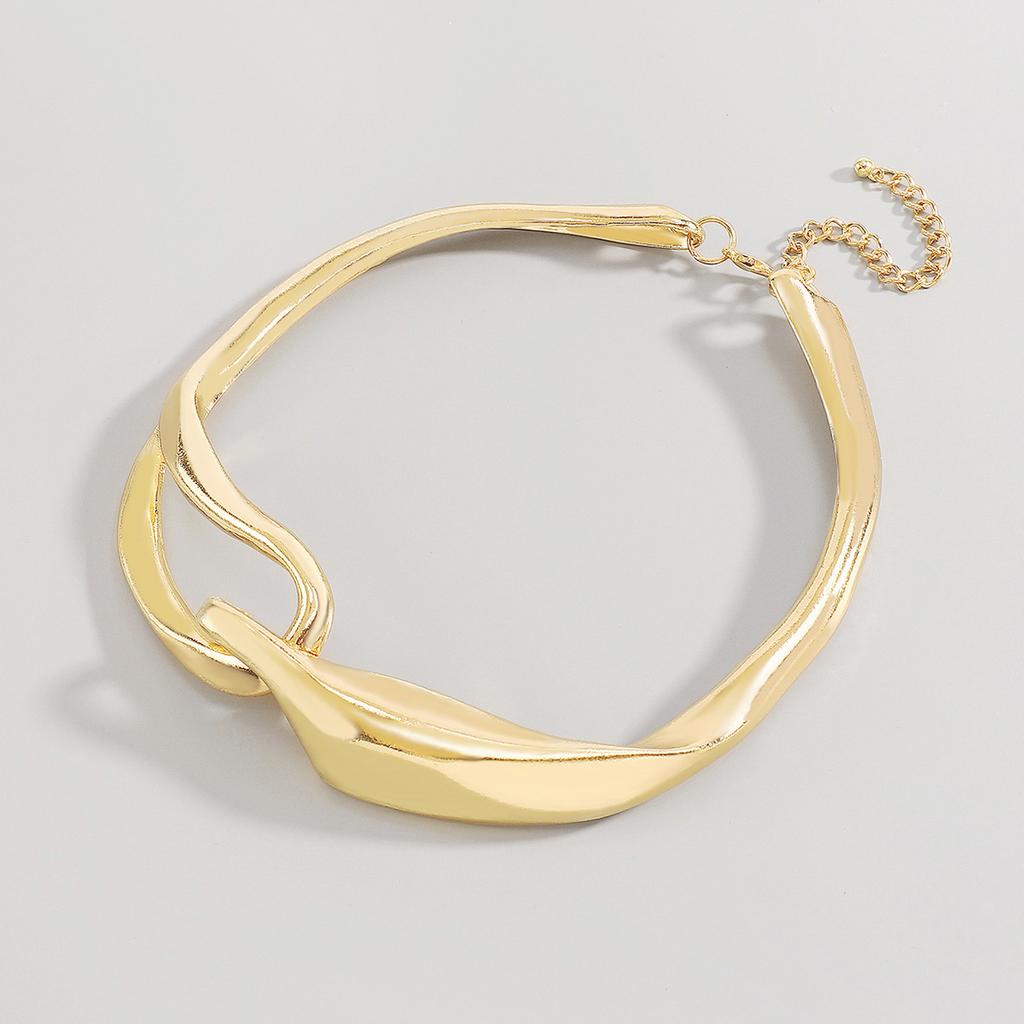 Tooxika Exaggerated Metal Style Three-dimensional Ring Clasp Necklace Luxury Niche Design Sense Hip-hop Personality Necklace