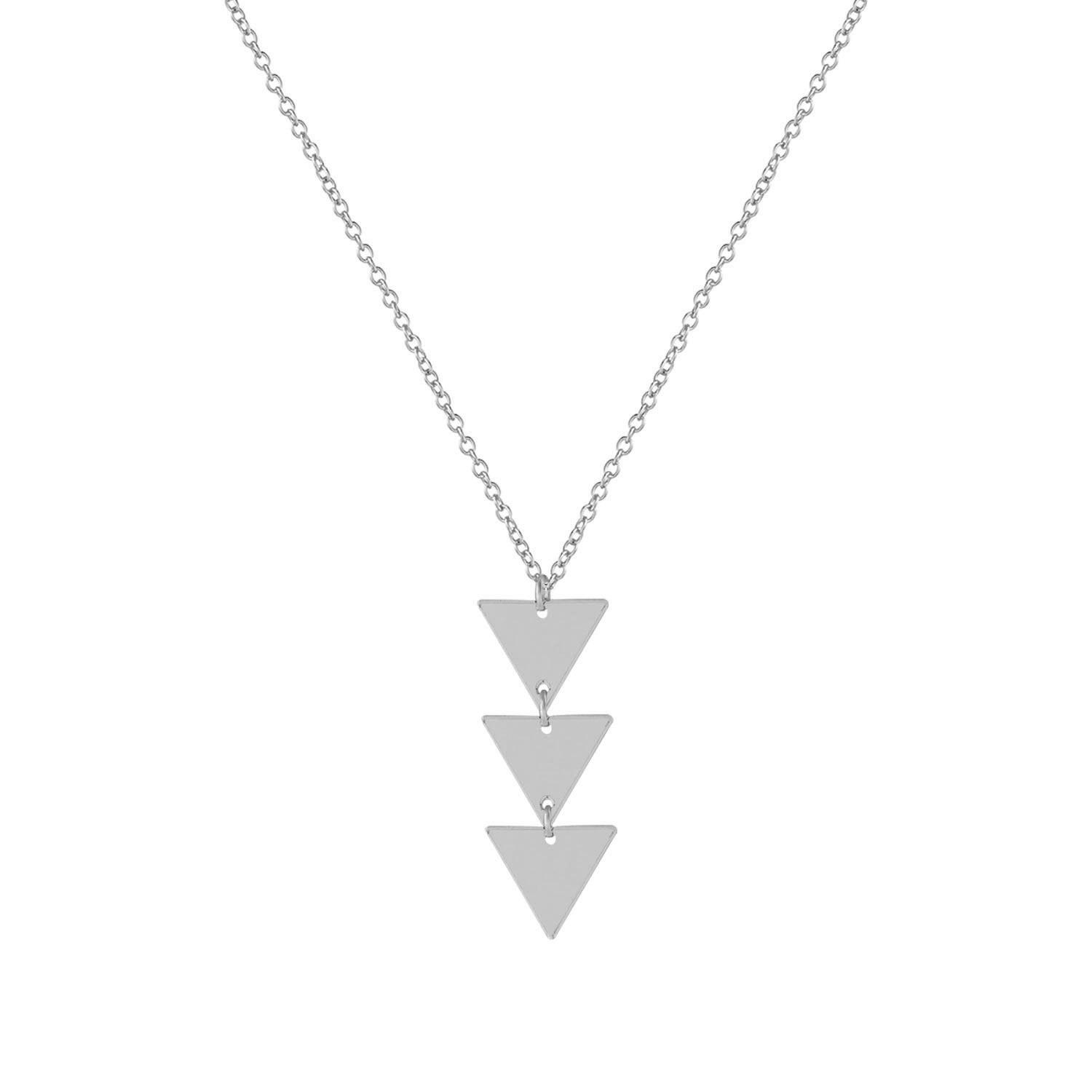 

Three triangular necklaces, exaggerated creative accessories pendant collarbone chain