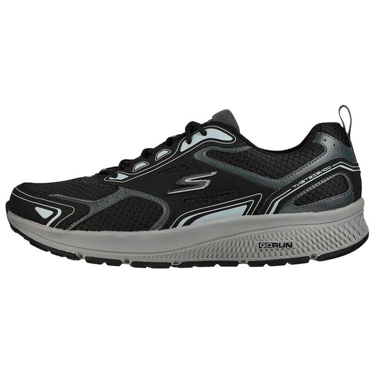 Skechers Go Run Consistent Lightweight Cushioning Support Running Shoes Men sneaker Black Gray 220034-BKGY 43.5