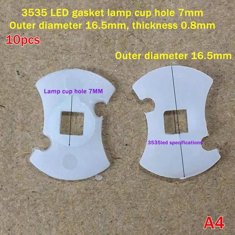 10Pcs Plastic Led Insulation Gasket Stator Spacer For 3535 5050 7070 L2 Xpl Xpg 50 70 Series Led Emitter Diodes